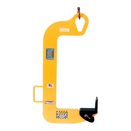 Caldwell Strong-bac Dixon Coil Hook with Pivoting Wedge, 1000 Lbs. Capacity, Yellow, 6in Max Coil Width 80H-1/2-6/13